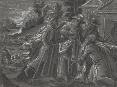Abraão Entretendo os Anjos [verso], c. 1600. de Unbekannt