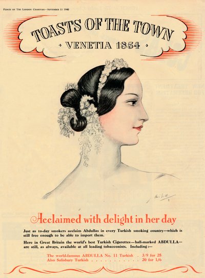Aclamado com prazer em seus dias, Toasts of the Town - Venetia 1854, 1940 de Unbekannt