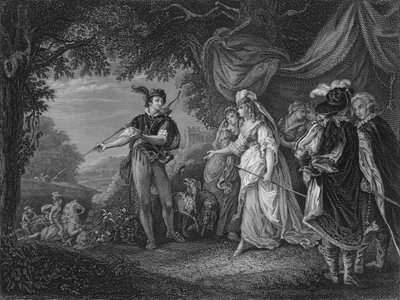 Ato IV Cena i de Loves Labor Lost, século c19th de Unbekannt