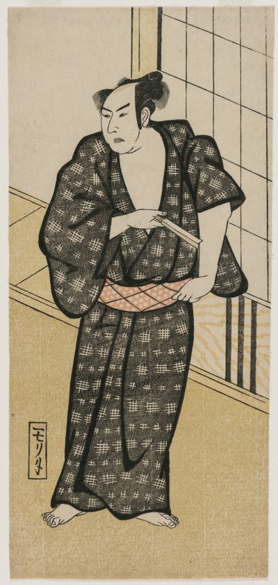 Ator segurando uma navalha, c. 1790 ou início de 1800. de Unbekannt
