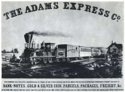 Anúncio da Adams Express Company, c1860s 1954 de Unbekannt