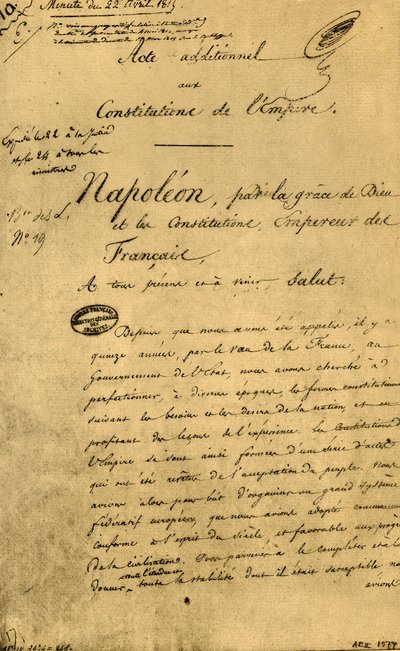 Ato adicional às constituições do Império, 22 de abril de 1815, 1921. de Unbekannt