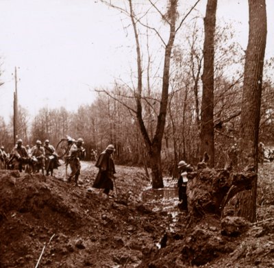 Avanço na Ailette, norte da França, c1918 de Unbekannt