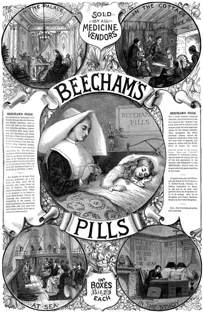 Anúncio para pílulas de Beechams, 1887 de Unbekannt