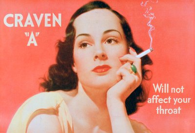 Anúncio dos cigarros Craven A, 1939 de Unbekannt