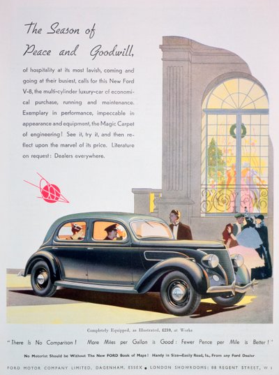 Anúncio para automóveis Ford, 1936 de Unbekannt