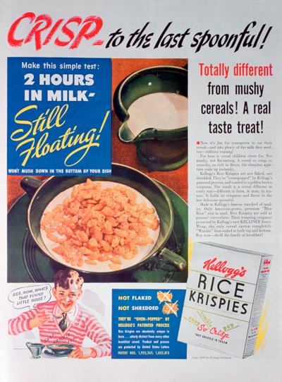 Anúncio para Kelloggs Rice Krispies, 1939 de Unbekannt