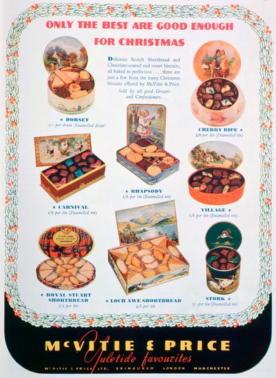 Anúncio para biscoitos McVitie e Price, 1938 de Unbekannt