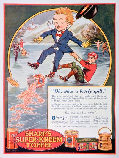 Anúncio para Sharps Super-Kreem Toffee, 1923 de Unbekannt