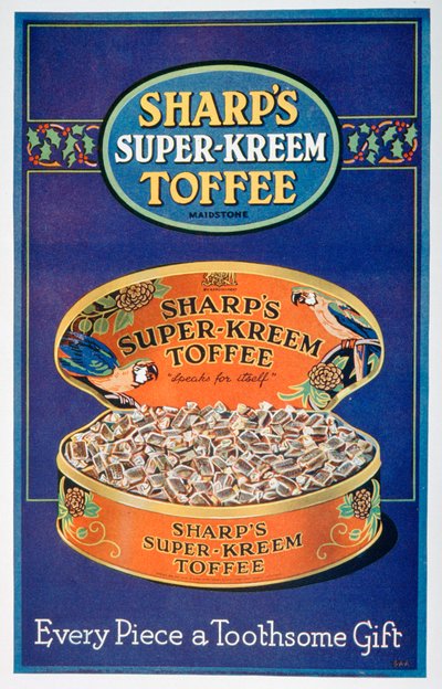 Anúncio para Sharps Super-Kreem Toffee, 1928 de Unbekannt