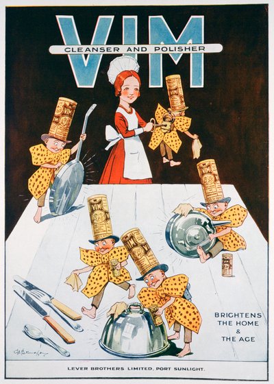 Anúncio do limpador e polidor Vim, 1919 de Unbekannt