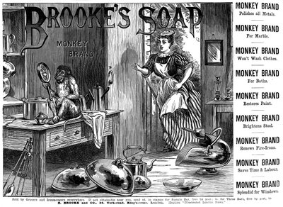 Anúncio para Brookes Monkey Brand Soap, 1887 de Unbekannt