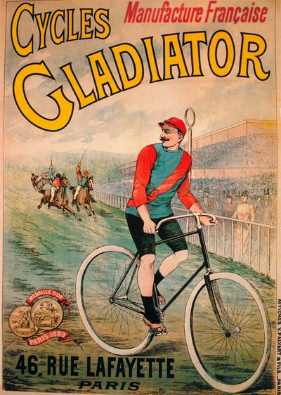 Anúncio para bicicletas Gladiator Cycles, c1900 de Unbekannt