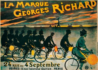 Anúncio para bicicletas de Georges Richard, c1900 de Unbekannt