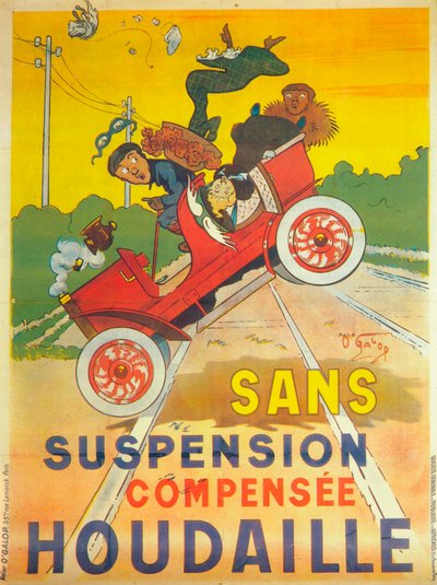Anúncio para suspensão do carro de Houdaille, c1900 de Unbekannt
