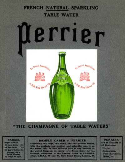 Anúncio para a água Perrier, 1905 de Unbekannt