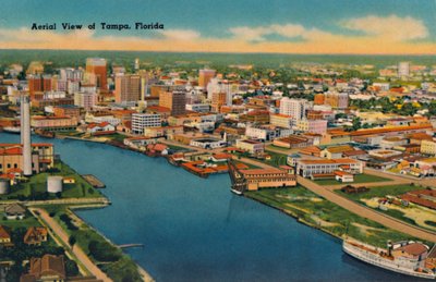 Vista aérea de Tampa, Flórida, c1940s de Unbekannt