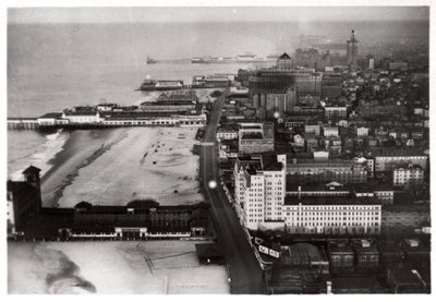 Vista aérea de Atlantic City, Nova Jersey, EUA, de um Zeppelin, 1930 1933 de Unbekannt
