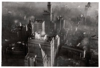 Vista aérea de Manhattan, Nova York, EUA, de um Zeppelin, 1928 1933 de Unbekannt
