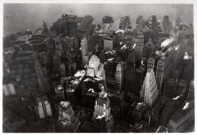 Vista aérea de Manhattan, Nova York, EUA, de um Zeppelin, 1928 1933 de Unbekannt