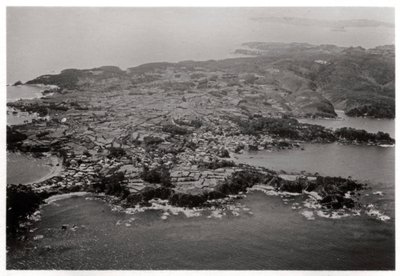 Vista aérea de Oginohama, Japão, de um Zeppelin, 1929 1933 de Unbekannt