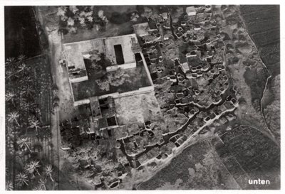 Vista aérea de uma vila, Egito, 1931 1933 de Unbekannt