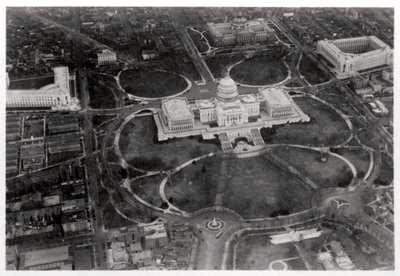 Vista aérea do Capitólio, Washington DC, EUA, de um Zeppelin, 1928 1933 de Unbekannt