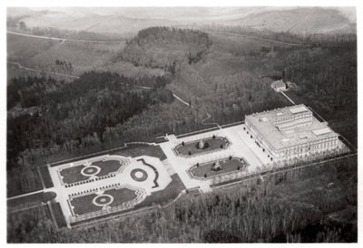 Vista aérea do Palácio Herrenchiemsee, Baviera, Alemanha, de um Zeppelin, c1931 1933 de Unbekannt