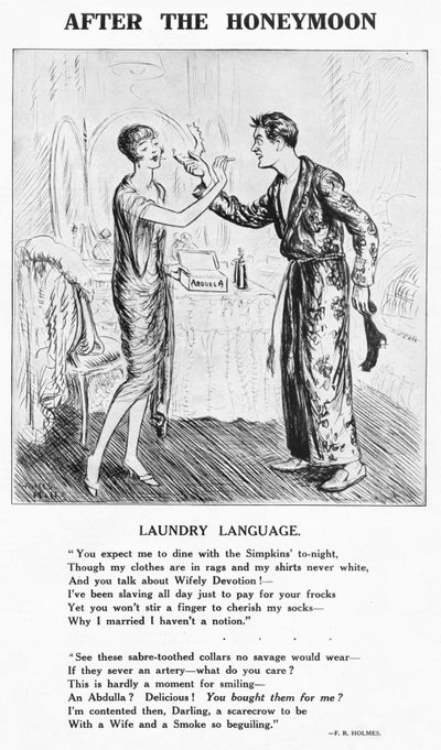 Depois da lua de mel - bagagem de roupa, 1927 de Unbekannt
