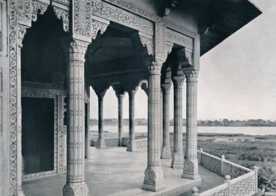 Agra. Varanda da Jasmine Tower, c1910. de Unbekannt