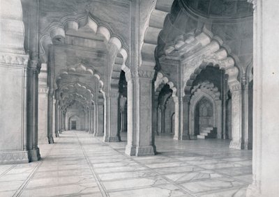 Agra. Interior do Moti Musjid. Pearl Mosque., C1910. de Unbekannt