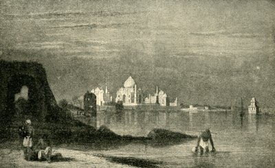 Agra e o Taj Mahal do rio Jumna, década de 1820, 1901. de Unbekannt
