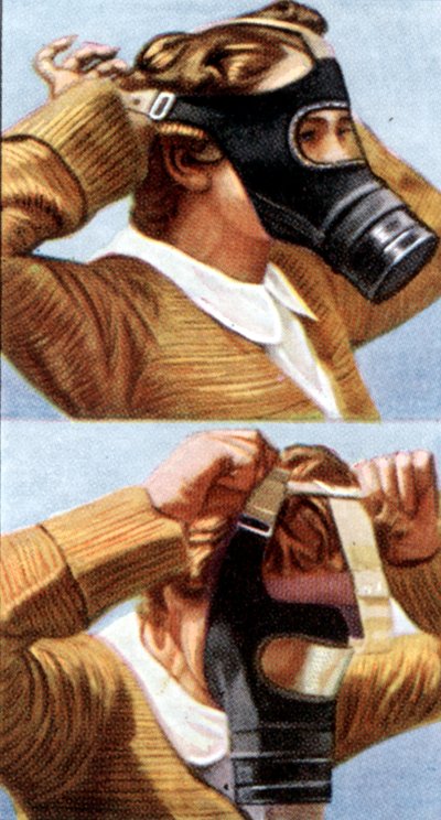 Precauções contra ataques aéreos, cartão de cigarro, britânico, 1938 de Unbekannt
