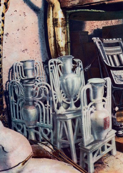 Vasos de alabastro, tumba de Tutankhamuns, Egito, 1933-1934 de Unbekannt