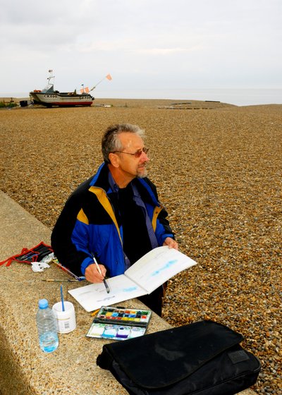 Praia de Aldeburgh - aguarela de Unbekannt