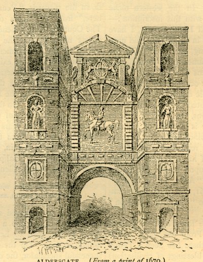 Aldersgate, 1670, c1872. de Unbekannt