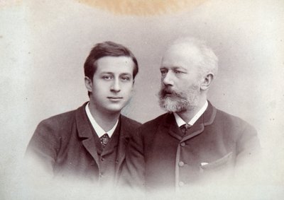 Alexander Siloti, pianista e maestro russo, e Peter Tchaikovsky, compositor russo, 1888 de Unbekannt