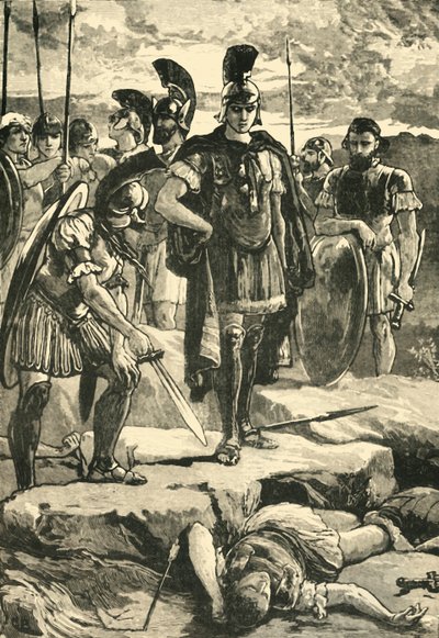 Alexandre e o corpo de Dario, 1890. de Unbekannt