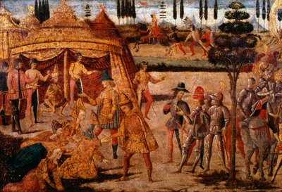 Alexandre, o Grande, visita Dario, século IV aC, século XV de Unbekannt