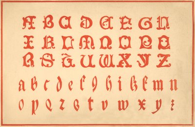 Alfabeto, letras AZ, maiúsculas e minúsculas de Unbekannt
