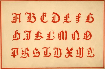 Alfabeto, letras AZ, maiúsculas de Unbekannt