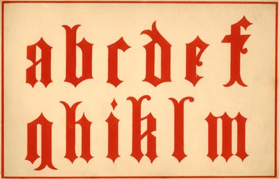 Alfabeto, letras am, minúsculas de Unbekannt
