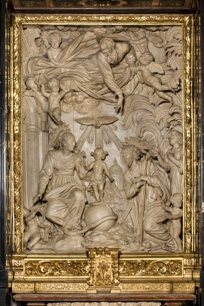 Altar de São José ou Altar da Sagrada Família, Alto Alívio, Giacomo Bertesi 1668, Catedral de Santa Maria Assunta, Catedral, Cremona, Lombardia, Itália (foto) de Unbekannt