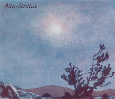 Alto-Stratus - Uma dúzia das principais formas de nuvens no céu, 1935 de Unbekannt