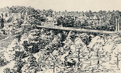 Ponte de suspensão de Alum Chine, 1929 de Unbekannt