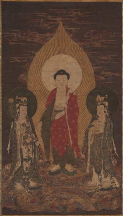 Tríade Amitabha, possivelmente 1400. de Unbekannt