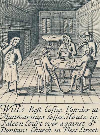 Um anúncio para Wills Coffee House c.1700, 1944. de Unbekannt