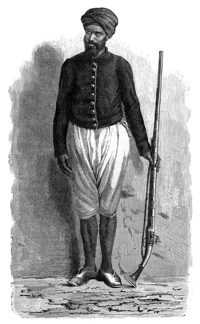 Um soldado árabe de Tunis, c1890 de Unbekannt