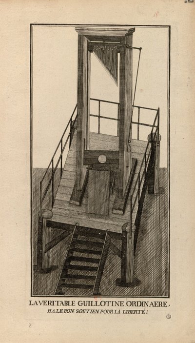 Uma guilhotina comum. Ha, o bom suporte para a liberdade! , 1791-1794. de Unbekannt