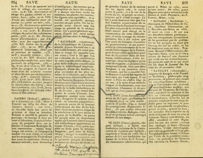 Um relato de Claude Marin Saugrain, tio de Antoine Saugrain, 15 de Fevereiro de 1735 de Unbekannt